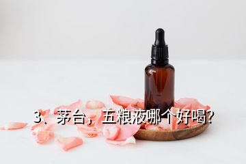 3、茅臺(tái)，五糧液哪個(gè)好喝？