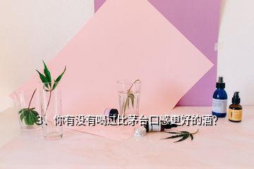 3、你有沒(méi)有喝過(guò)比茅臺(tái)口感更好的酒？