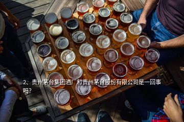 2、貴州茅臺集團酒廠和貴州茅臺股份有限公司是一回事嗎？