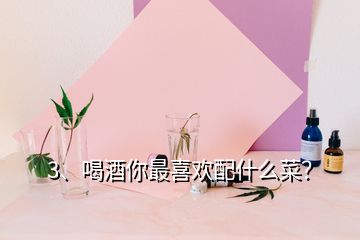 3、喝酒你最喜歡配什么菜？