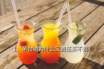 1、茅臺(tái)酒為什么又貴還買不到？