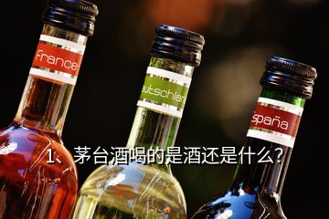 1、茅臺(tái)酒喝的是酒還是什么？