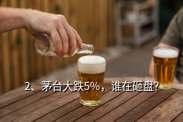 2、茅臺大跌5%，誰在砸盤？