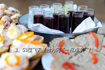 3、53度飛天茅臺為何“一瓶難求”？