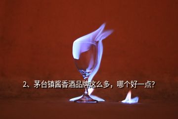 2、茅臺鎮(zhèn)醬香酒品牌這么多，哪個好一點？