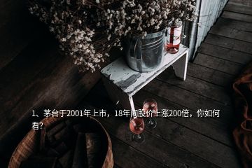 1、茅臺于2001年上市，18年間股價上漲200倍，你如何看？