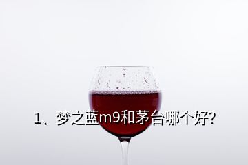 1、夢之藍m9和茅臺哪個好？