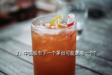 2、中國(guó)股市下一個(gè)茅臺(tái)可能是哪一個(gè)？