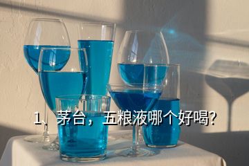 1、茅臺，五糧液哪個(gè)好喝？