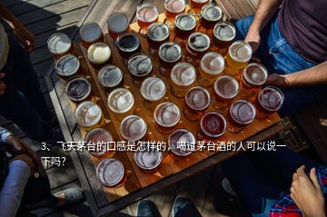 3、飛天茅臺的口感是怎樣的，喝過茅臺酒的人可以說一下嗎？