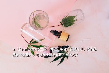 3、往100斤糧食酒里放二兩飛天茅臺(tái)，窖藏幾年，酒的品質(zhì)會(huì)不會(huì)提升，味道和不放茅臺(tái)的差別大嗎？