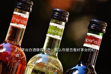 2、茅臺白酒做得出色，那么你是否看好茅臺的紅酒？