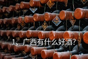 1、廣西有什么好酒？