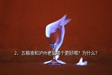 2、五糧液和瀘州老窖哪個更好喝？為什么？