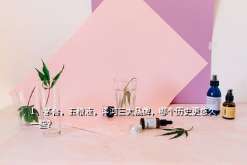 1、茅臺，五糧液，洋河三大品牌，哪個歷史更悠久一些？