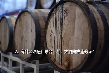 2、有什么酒是和茅臺一樣，大酒曲釀造的嗎？