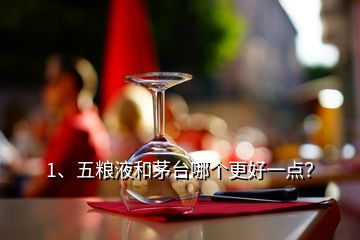 1、五糧液和茅臺(tái)哪個(gè)更好一點(diǎn)？