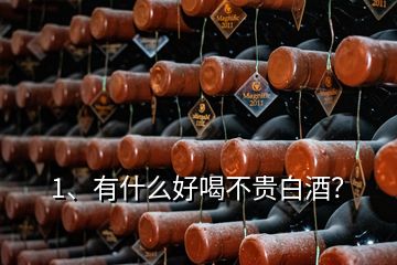 1、有什么好喝不貴白酒？