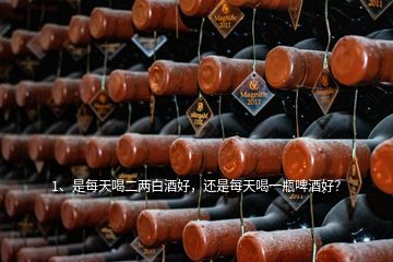 1、是每天喝二兩白酒好，還是每天喝一瓶啤酒好？