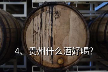 4、貴州什么酒好喝？