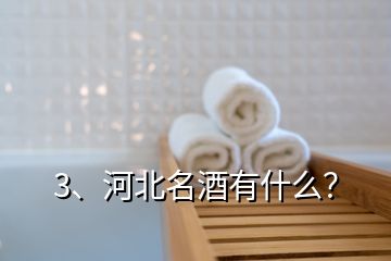 3、河北名酒有什么？