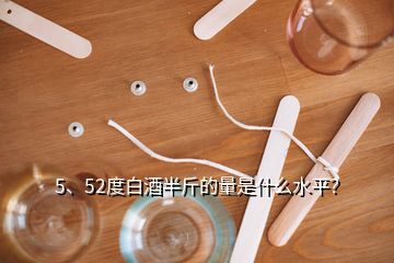 5、52度白酒半斤的量是什么水平？