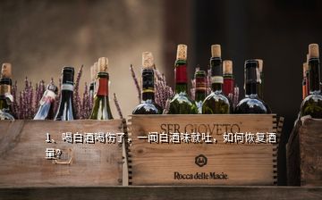 1、喝白酒喝傷了，一聞白酒味就吐，如何恢復(fù)酒量？