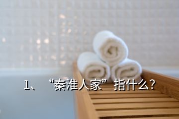 1、“秦淮人家”指什么？