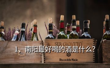 1、南陽(yáng)最好喝的酒是什么？