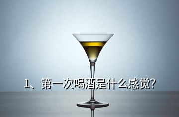 1、第一次喝酒是什么感覺(jué)？