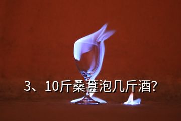 3、10斤桑葚泡幾斤酒？