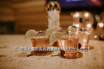 1、市場上哪些醬香酒是坤沙，大約什么價位？