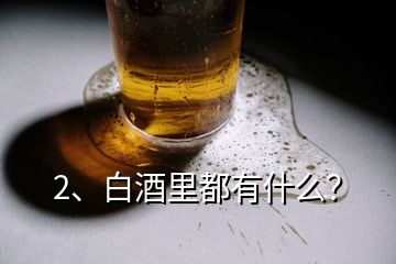 2、白酒里都有什么？