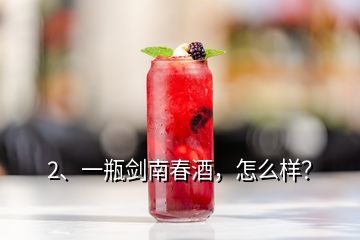 2、一瓶劍南春酒，怎么樣？