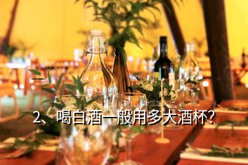 2、喝白酒一般用多大酒杯？