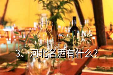 3、河北名酒有什么？