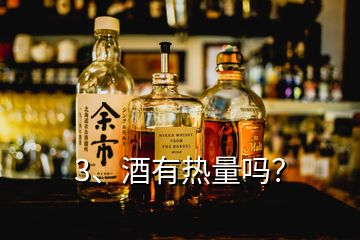 3、酒有熱量嗎？