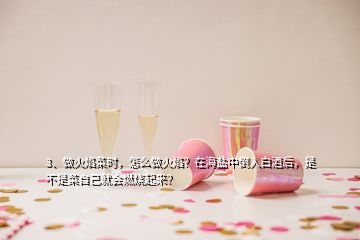 3、做火焰菜時(shí)，怎么做火焰？在海鹽中倒入白酒后，是不是菜自己就會(huì)燃燒起來？