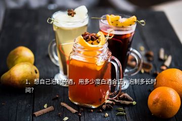 1、想自己泡制藥酒，用多少度白酒合適，泡制多長(zhǎng)時(shí)間？