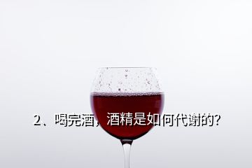 2、喝完酒，酒精是如何代謝的？