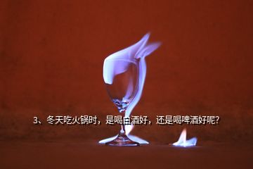 3、冬天吃火鍋時(shí)，是喝白酒好，還是喝啤酒好呢？