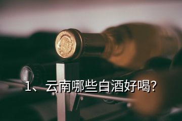 1、云南哪些白酒好喝？