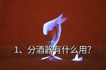 1、分酒器有什么用？