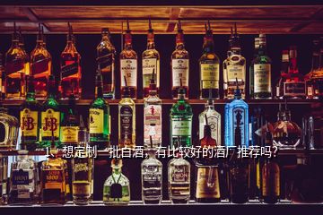 1、想定制一批白酒，有比較好的酒廠推薦嗎？