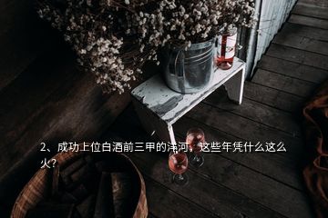 2、成功上位白酒前三甲的洋河，這些年憑什么這么火？