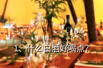 1、什么白酒好喝點？