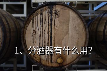 1、分酒器有什么用？