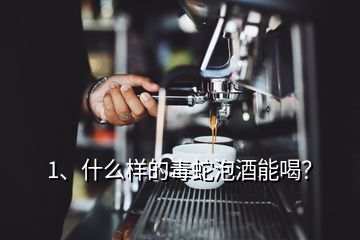 1、什么樣的毒蛇泡酒能喝？