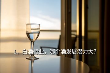 1、白酒行業(yè)，哪個(gè)酒發(fā)展?jié)摿Υ螅?></p><p>未來(lái)白酒消費(fèi)向名酒品牌集中，向區(qū)域龍頭品牌集中，向品類代表品牌集中?？偟膩?lái)說(shuō)，全國(guó)化會(huì)向百億級(jí)品牌集中，區(qū)域化品牌會(huì)50億級(jí)龍頭品牌集中，目前過(guò)百億的企業(yè)有10家：1、茅臺(tái)約854億；2、<a href=