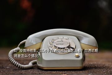 1、疫情將結束，您對于白酒價格回調怎么看？白酒近期將是怎么個情況？